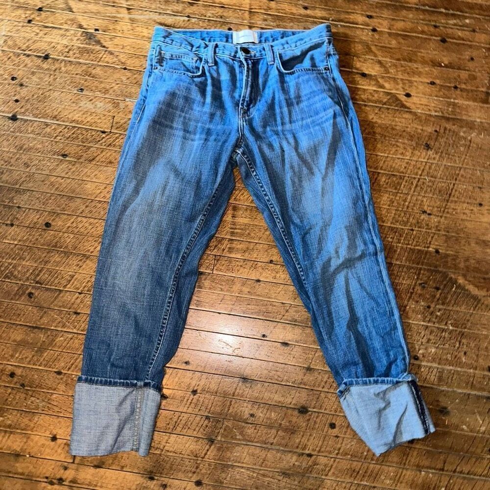 Current Elliot 29 The Cuffed designer luxe distressed jeans - Picture 2 of 5